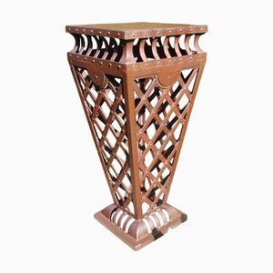 Hand-Riveted Iron Flower Column, 1980s