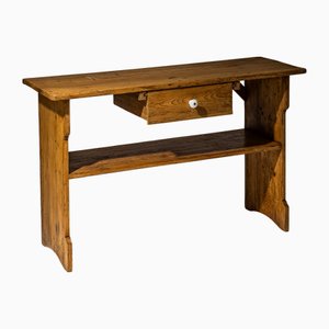 Kleiner Beistelltisch aus Tannenholz, 19. Jh.