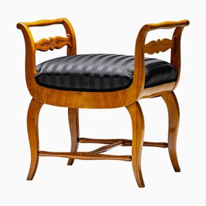 Biedermeier Stool in Cherrywood, 1830