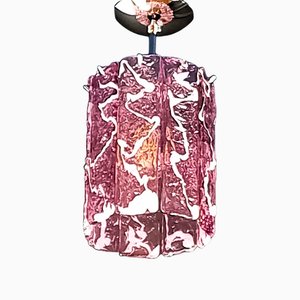 Vintage Crystal, Amethyst, and White Murano Glass Chandelier in the style of La Murrina Style, Venice, Italy, 1990s