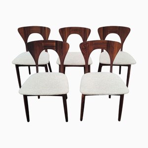 Vintage Scandinavian Danish Chairs by Niels Koefoed for Koefoeds Hornslet, 1957, Set of 5