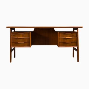 Teak Model 75 Desk from Omann Jun Møbelfabrik, 1960s