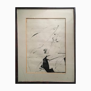 Gio Pomodoro, Figur, 1960er, Tusche auf Papier