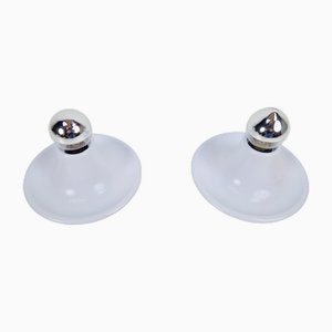 Vintage Space Age UFO Disc Wall Lamps from Targetti Sankey, 1970s, Set of 2