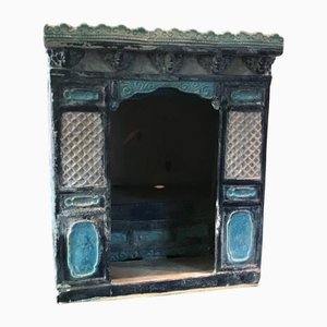 Ming Dinasty Blue and Purple Glazed Pottery Model of Beds