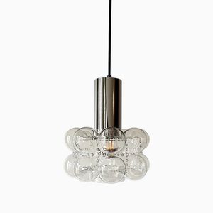 Mid-Century Minimalist Bubble Glass Pendant Lamp by Helena Tynell for Glashütte Limburg, Germany, 1968