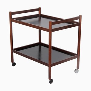 Mesa con ruedas vintage de palisandro de Dyrlund, años 70