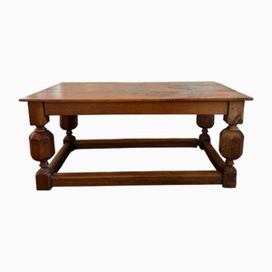 Vintage French Arts & Crafts Refectory Dining Table, 1890s