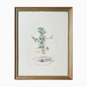 Salvador Dali, Révérence du groseillier (Curtsying Gooseberry Bush), 1969, Litografia con acquaforte