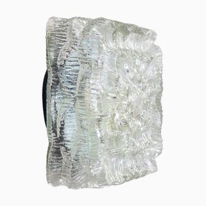 Mid-Century Modern Square Clear Glass Sconce