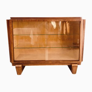 Art Deco Vitrine aus Mahagoni und Furnier, 20. Jahrhundert