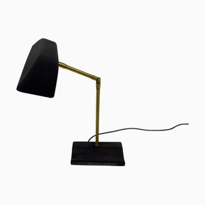 Verstellbare Schreibtischlampe aus Messing & Metall von Omi für Koch & Lowy, 1970er