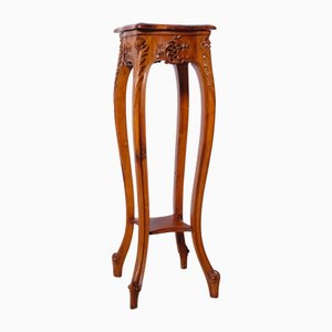 Französischer Nussholz Sockel im Louis XV Stil, 1930er