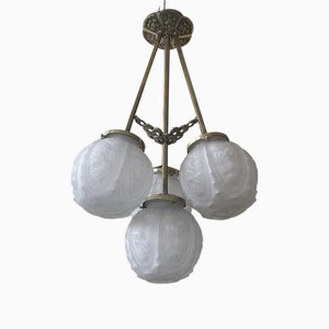 French Art Deco Hanging Lamp from Cherrier & Besnus, 1930s