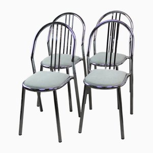 Vintage Chairs in Chrome Plating, 1970s, Set of 4