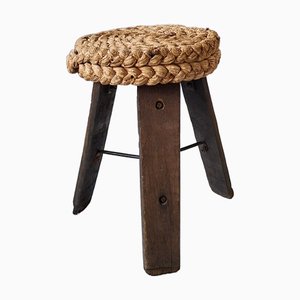 Adrien Adoux & Frida Minet zugeschriebener Hocker, 1950er