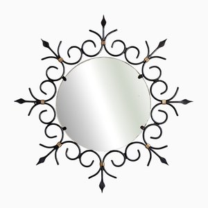Miroir Soleil en Fer Forgé, France, 1960s