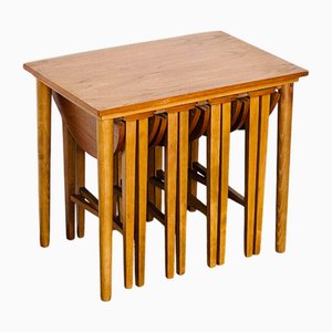 Skandinavische Satz Couchtische aus Teak, 1960er, 5er Set