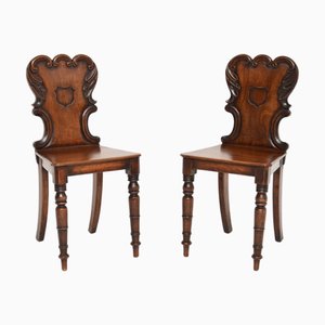 Antike William IV Hallenstühle, 1830, 2er Set