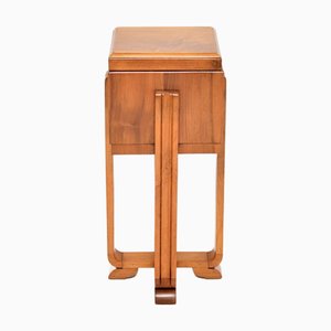 Art Deco Figured Walnut Side Table, 1930