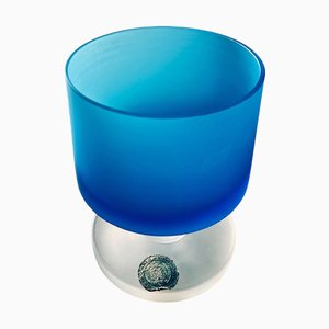 Kobaltblaues Satinato Muranoglas von Carlo Moretti, 1970er