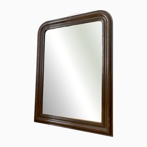Miroir Louis Philippe en Bois Patiné Noir
