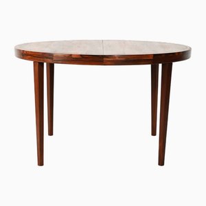 Danish Round Rosewood Table, 1960s