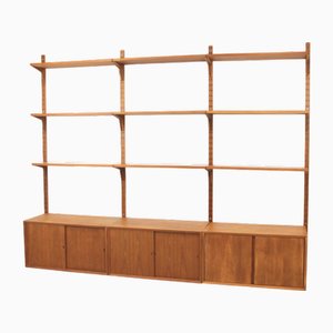 Étagère Murale à 3 Bandes en Teck par Poul Cadovius pour Cado, 1960s, Set de 16