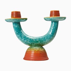 Vintage Italian Ceramic Candleholder, 1930