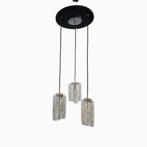 Lustre Ice Glass Pendant Light J. T. Kalmar for Kalmar Franken KG, 1960s