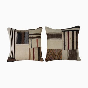 Hand Embroidery Cushion Covers, 2010s, Set of 2