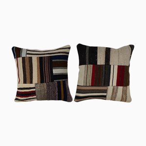 Hand Embroidery Cushion Covers, 2010s, Set of 2