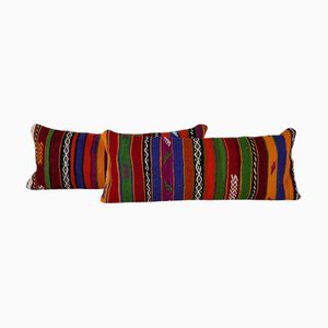 Long Turkish Lumbar Cushion Covers, 2010s, Set of 2