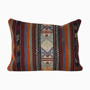 Housse de Coussin Kilim Rayée en Laine Biologique, 2010s