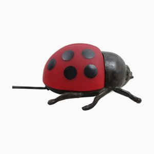 Ladybug Lamp in Cast Iron and Glass Paste, 1970s