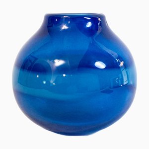 Vintage Kugelförmige Glasvase von Gunnel Sahlin für Kosta Boda, Schweden, 1980er