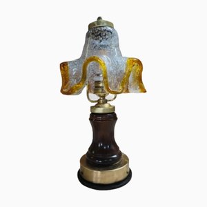 Lampada da tavolo Mid-Century in vetro di Murano di Mazzega, anni '60