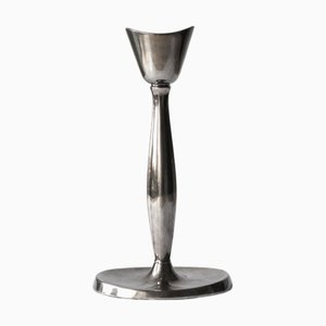 Silver-Plated Candlestick by Carl M. Cohr, Denmark, 1960s