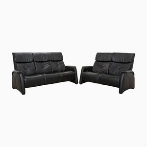Model 4978 3-Seater Sofa and 2-Seater Sofa in Anthracite Leather from Himolla, Set of 2