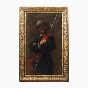Antonio Valdoni, Man-at-Arms, Öl auf Leinwand, Gerahmt