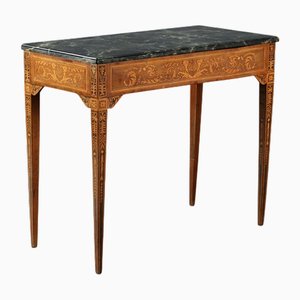 Neoclassical Walnut Console Table