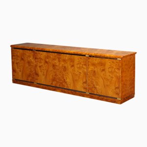 Vintage Schrank aus Wurzelholz Furnier & Kunststoff, Italien, 1970er