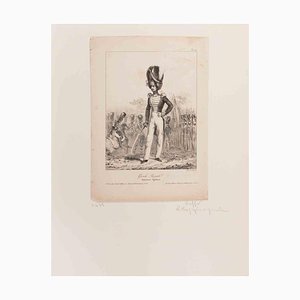 Auguste Raffet, Garde Royale, Régiment, Capitaine, litografía, 1828