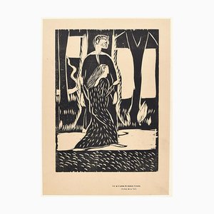 Arturo Martini, Per un Dramma di Alpinolo Porcella, Woodcut, Early 20th Century