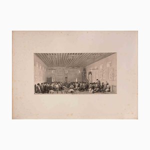 Auguste Raffet, Prières Tatares en Mosquée, litografía, 1844