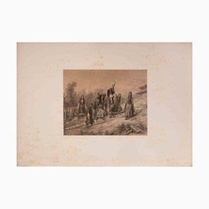 Auguste Raffet, Mujeres en la fuente, Litografía, década de 1830