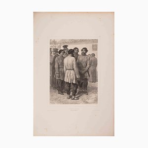 Auguste Raffet, Paysans Russes (Contreforts d’Asie), Lithograph, 1830s
