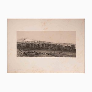 Auguste Raffet, Lithographie, Vue du Village Tatar d'Aloutka, 1846