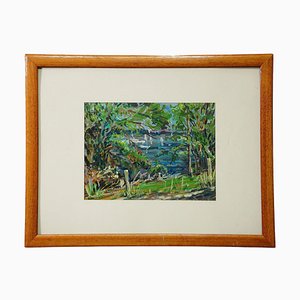 Alexander Michael, Chiemsee Near Mittendorf, 1990, Oil Painting, Framed