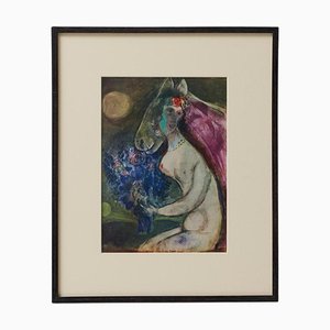 After Marc Chagall, Editions du Chêne, Color Cliché Print, 1947, Framed